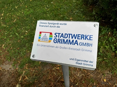 Werbeschild © Stadtwerke Grimma GmbH